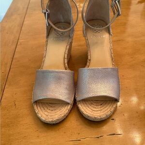 Vince Camuto Metallic Espadrille Wedges